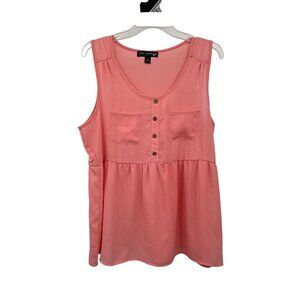 Star Scene Los Angeles Blouse Juniors L Used Sleeveless Sheer